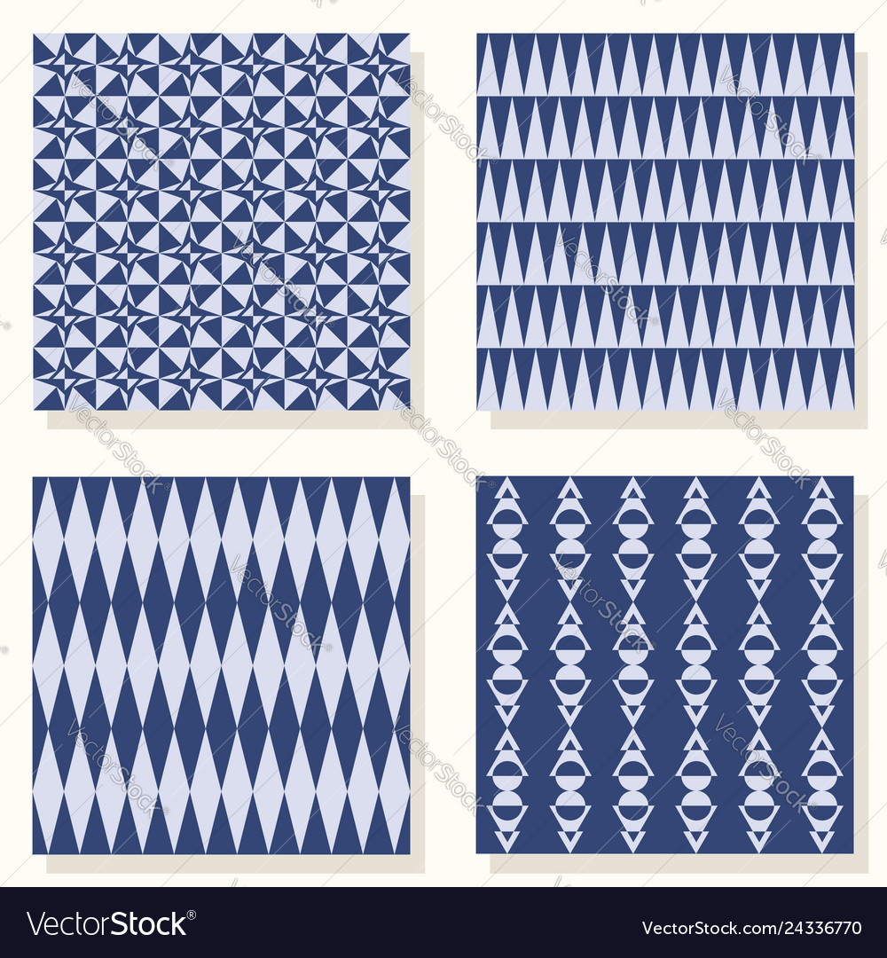 Geometric set pattern vector image Geometric set pattern