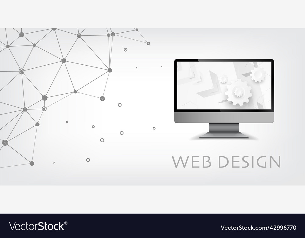 Internet web design technology vector image Internet web design technology