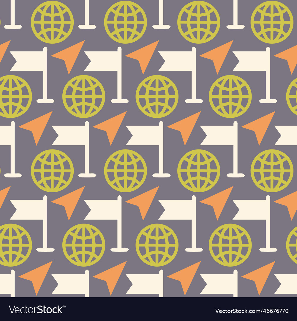Location and maps signs seamless pattern Vector Image Location and maps signs seamless pattern