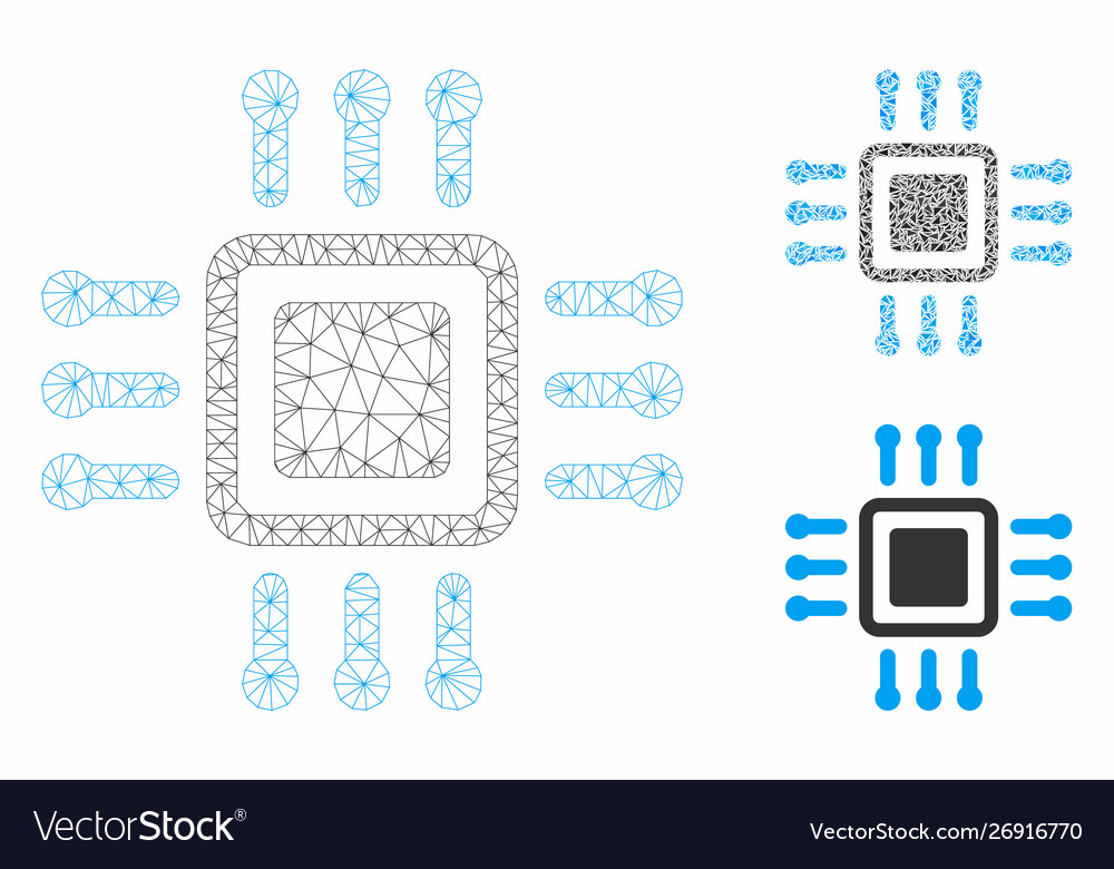 Processor mesh network model and triangle vector image Processor mesh network model and triangle
