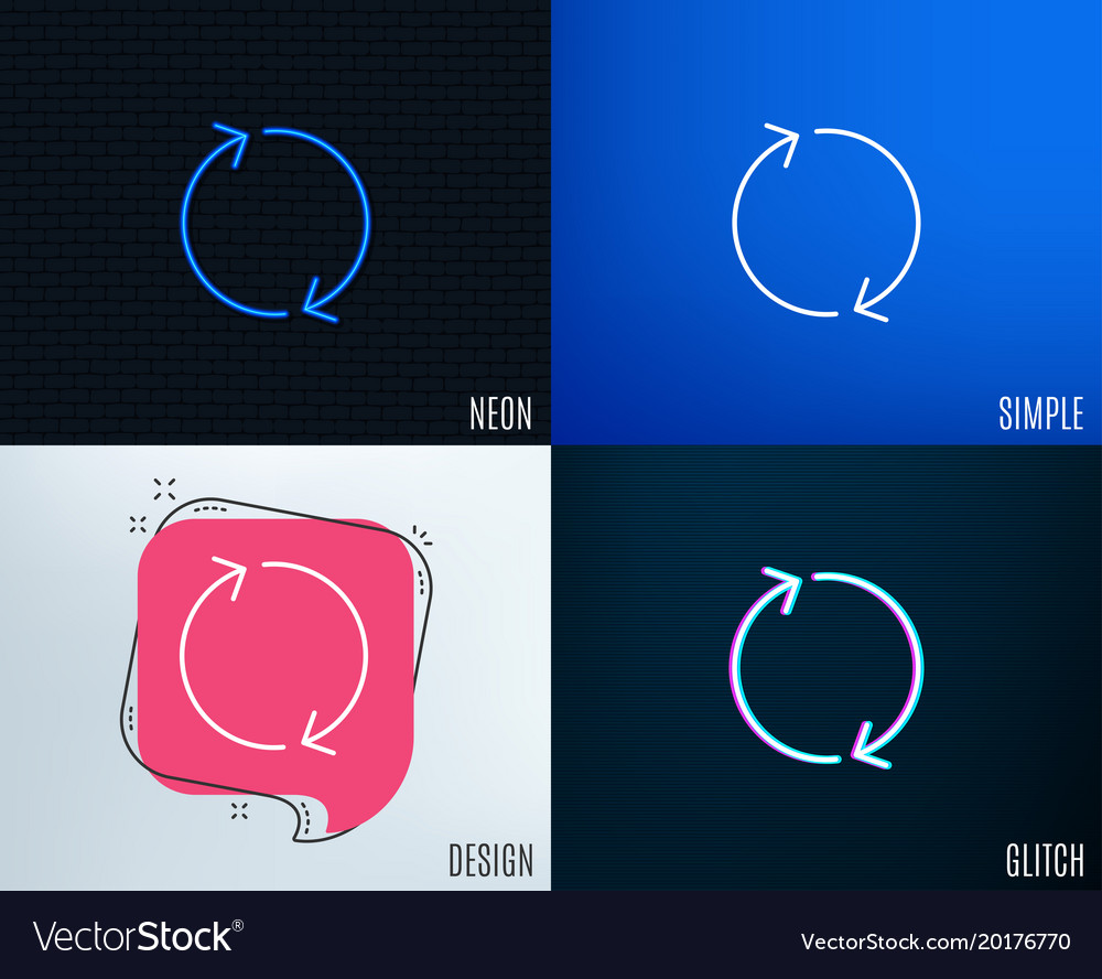 Refresh arrow line icon rotation arrowhead