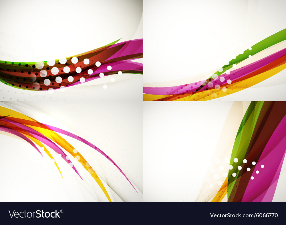 Set of abstract backgrounds elegant colorful