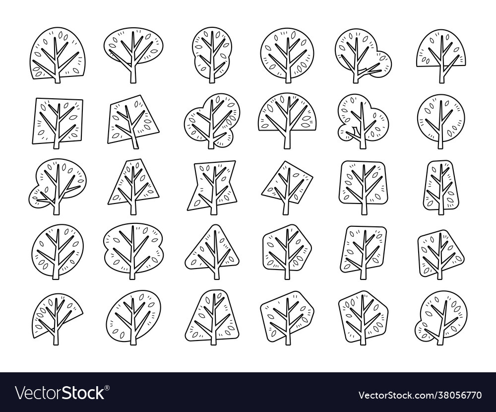 Set side view tree