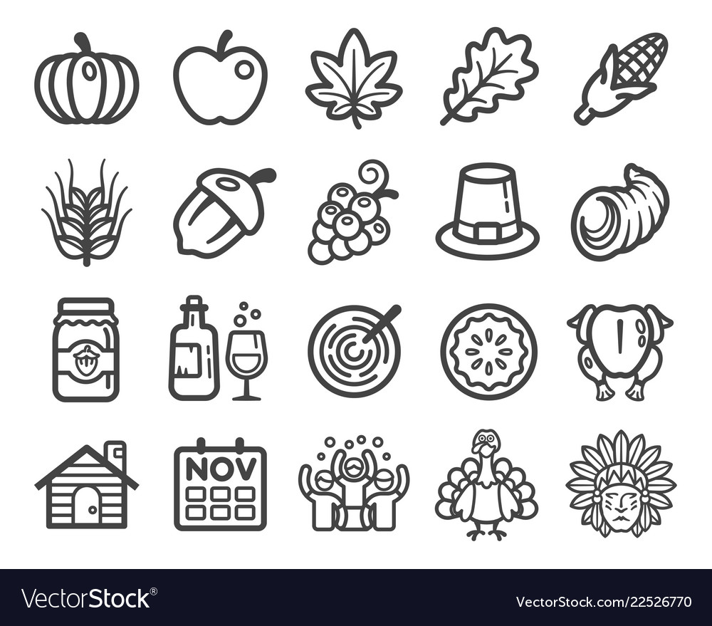 Thanksgiving day icon Royalty Free Vector Image