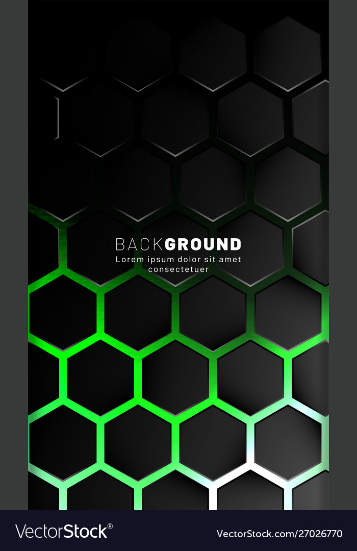 Vertical hexagon background gradient color light Vector Image Vertical hexagon background gradient color light