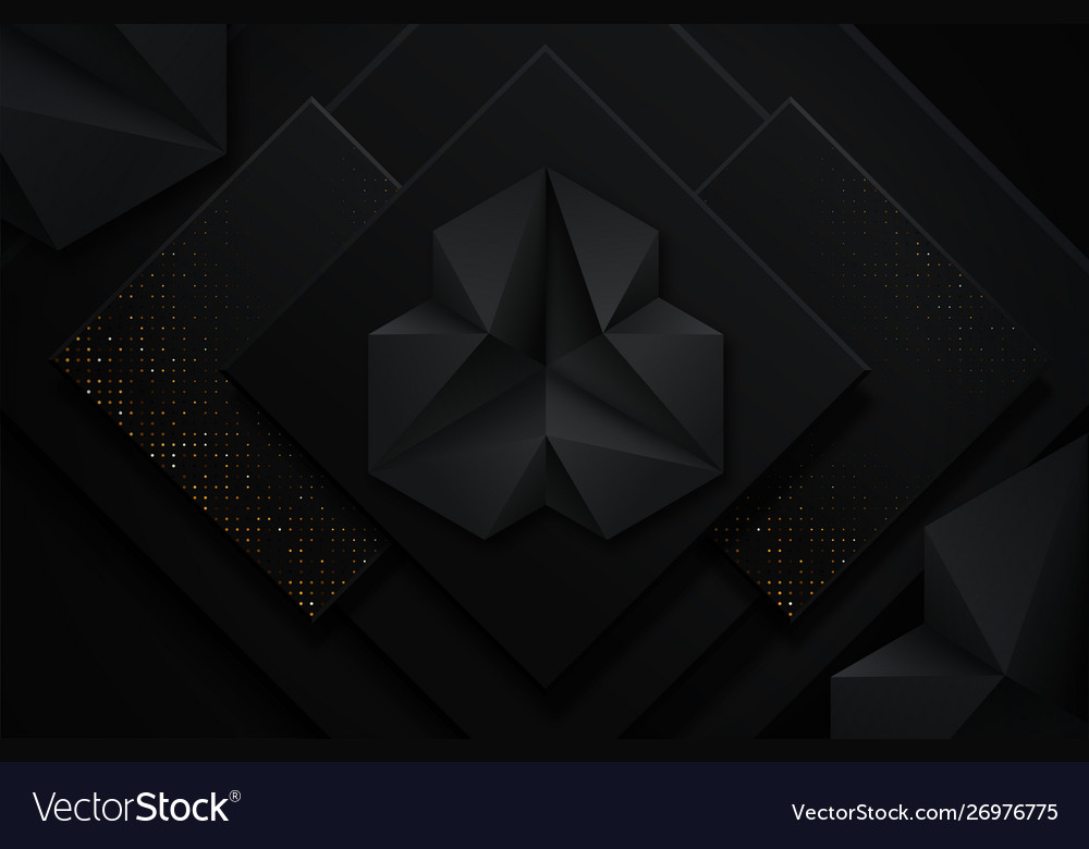 Abstract black and gold background