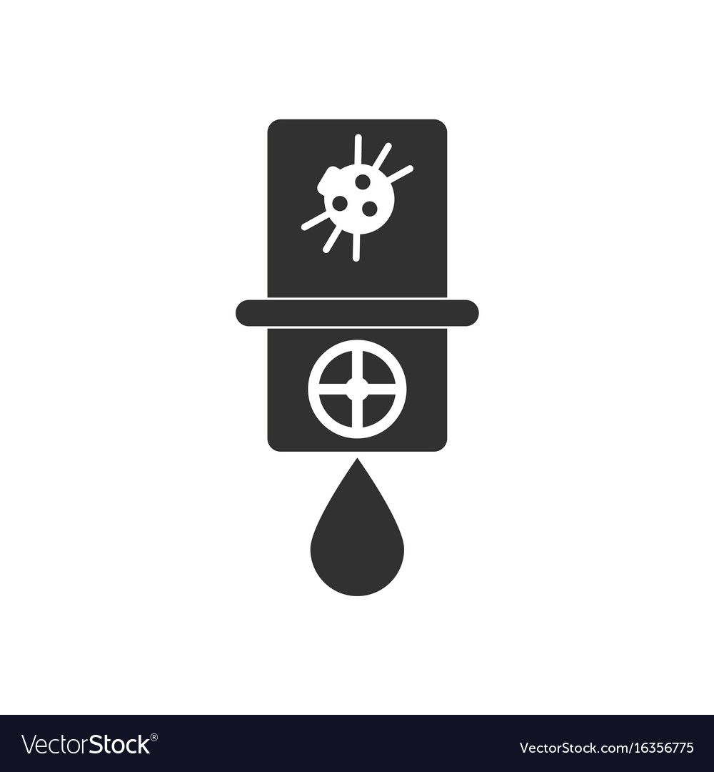 Black icon on white background water pipe