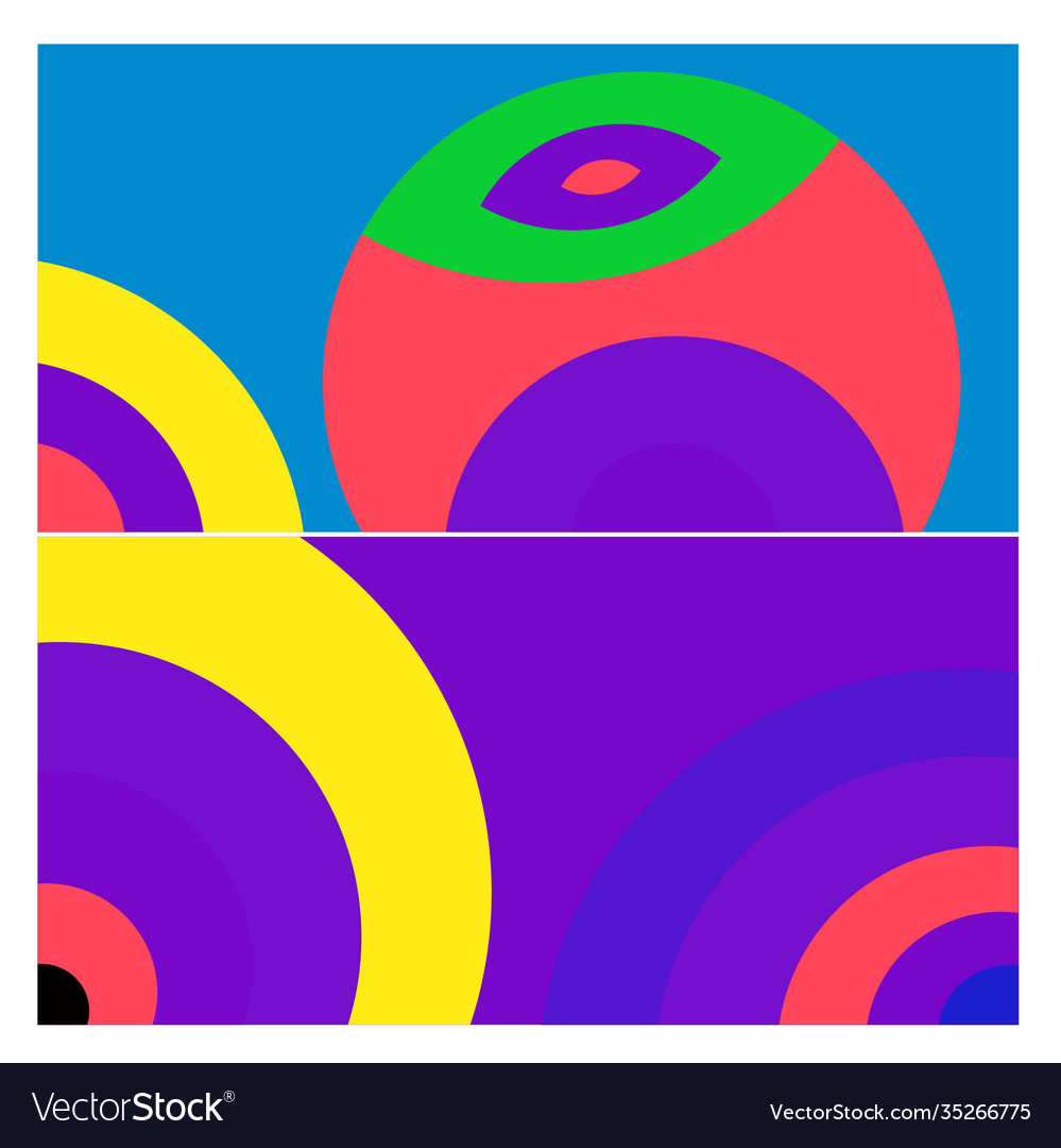 Colorful geometric and curve background pattern