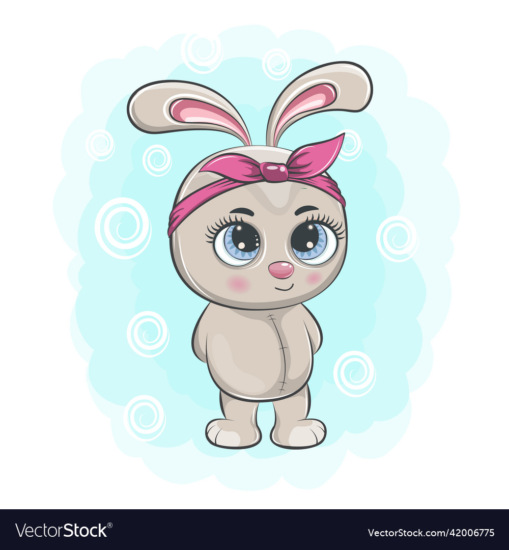 Cute cartoon baby rabbit