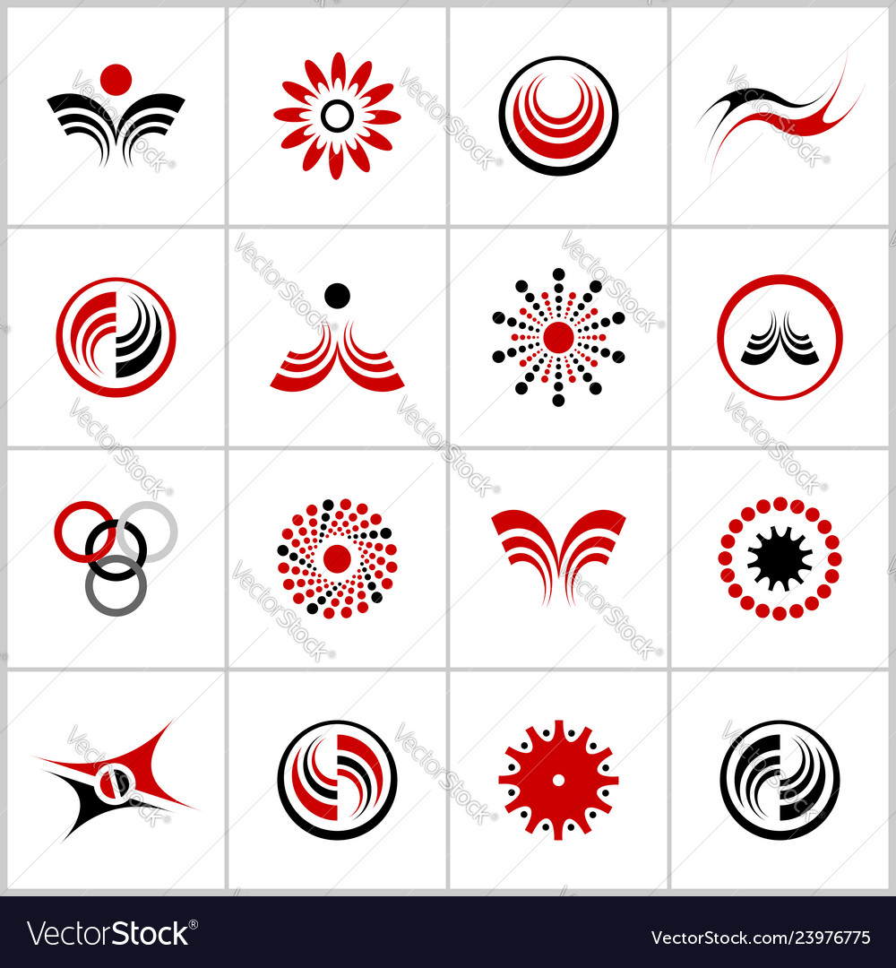 Design elements set vector image Design elements set