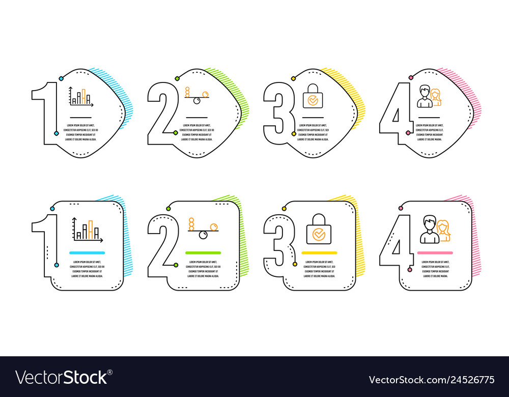 Diagram graph balance and password encryption vector image Diagram graph balance and password encryption