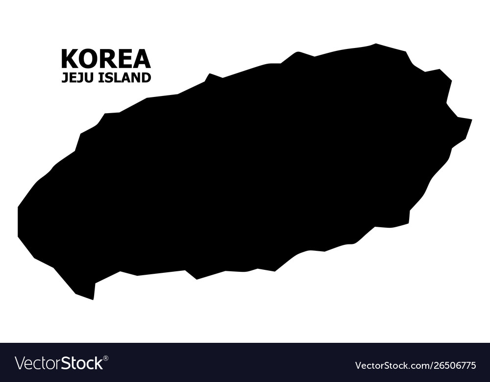 Flat map jeju island with name