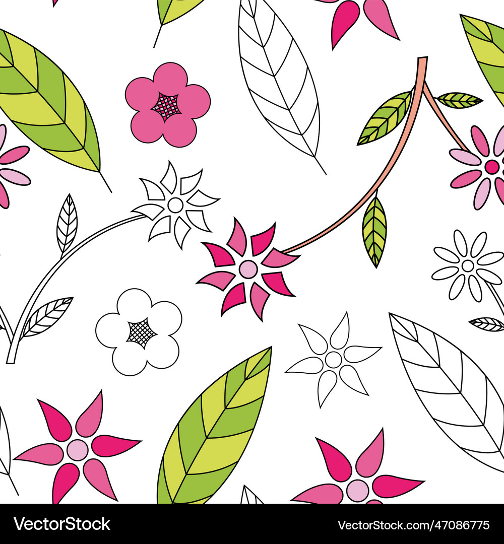 Floral seamless pattern background Royalty Free Vector Image