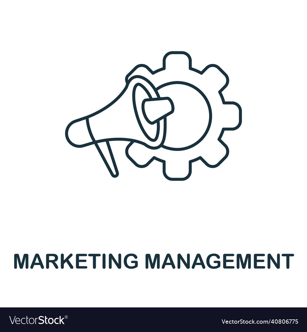 Marketing management icon line element from