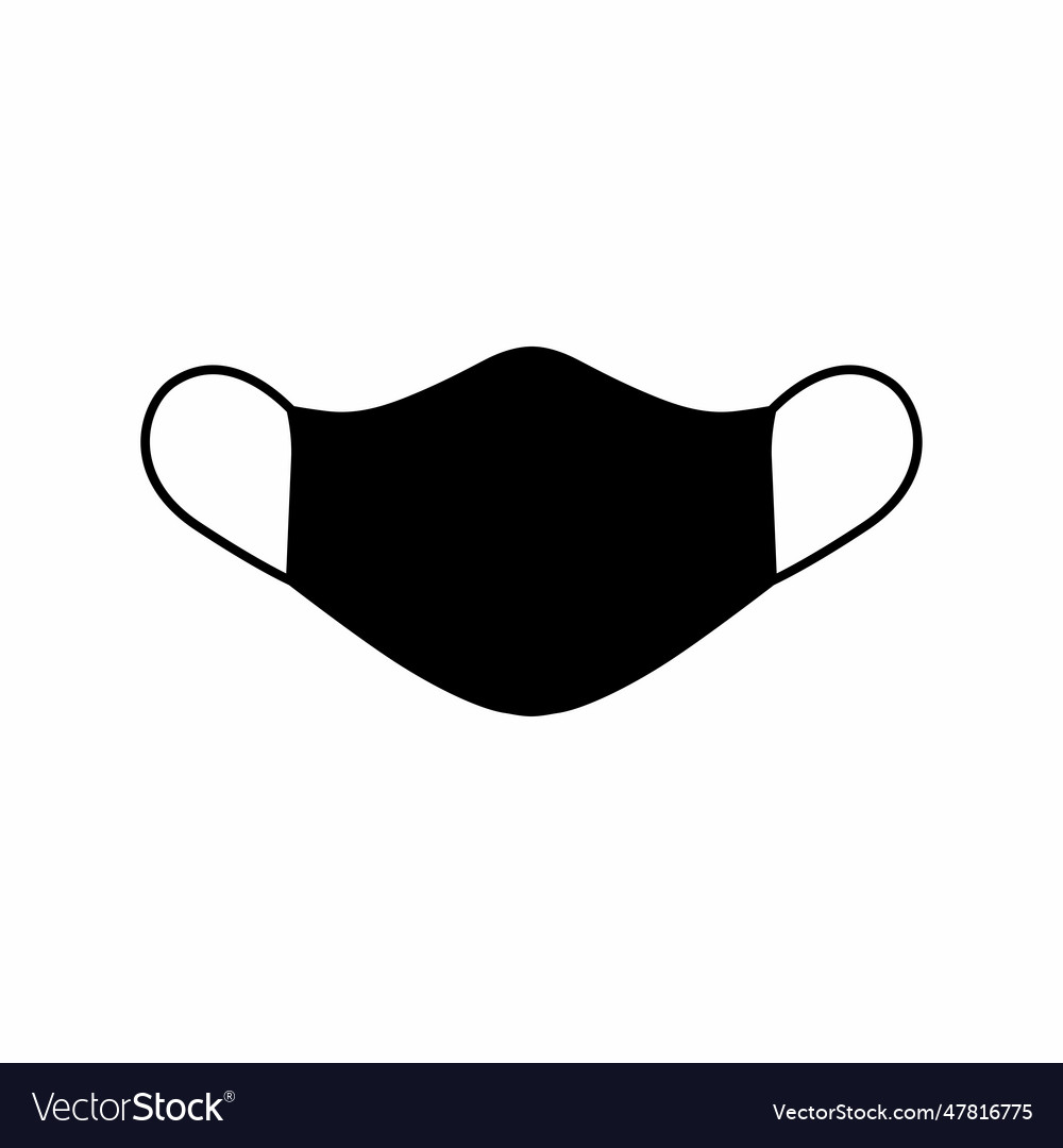 Medic mask flat style icon Royalty Free Vector Image