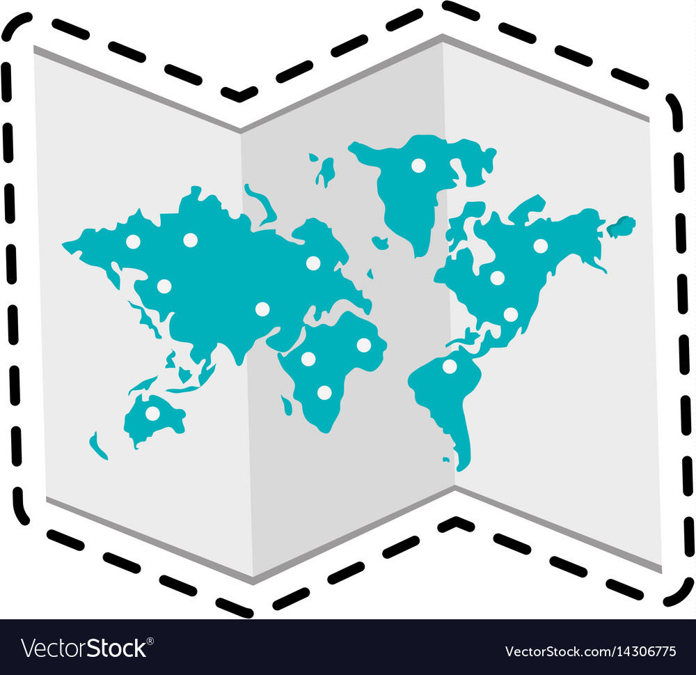 Paper map icon image