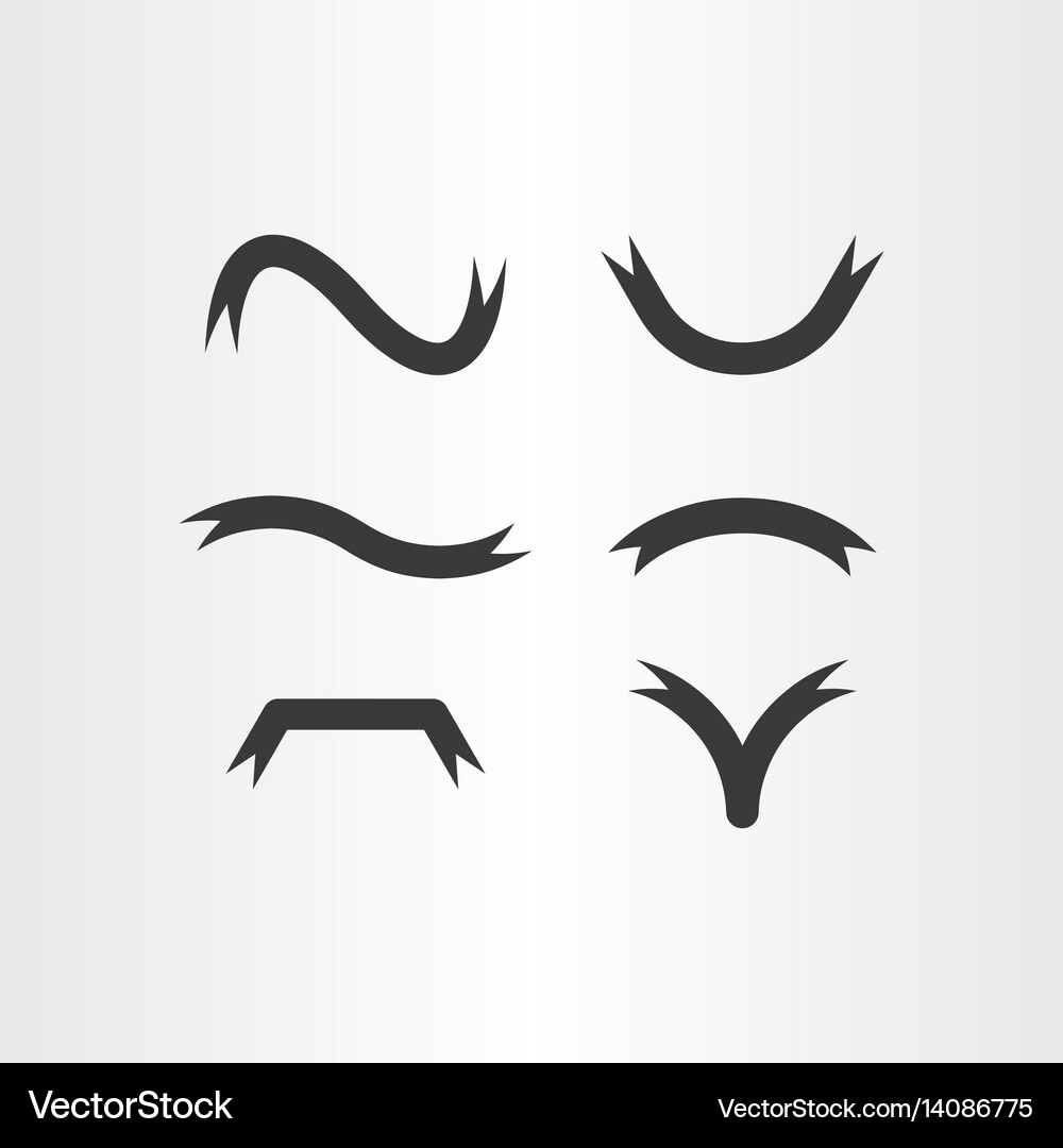 Ribbon Banner Clip Art Set Collection Royalty Free Vector