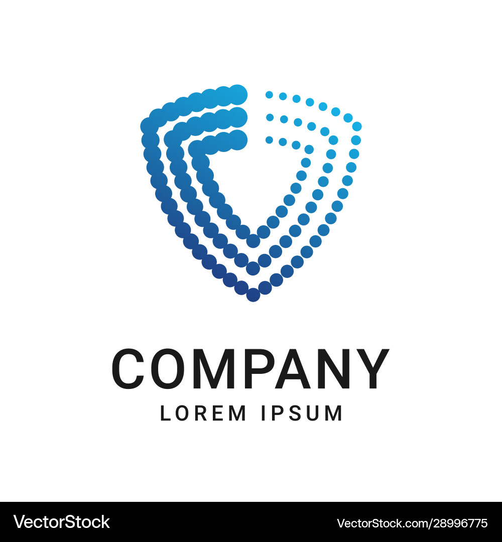 Shield security logo design guard Royalty Free Vector Image