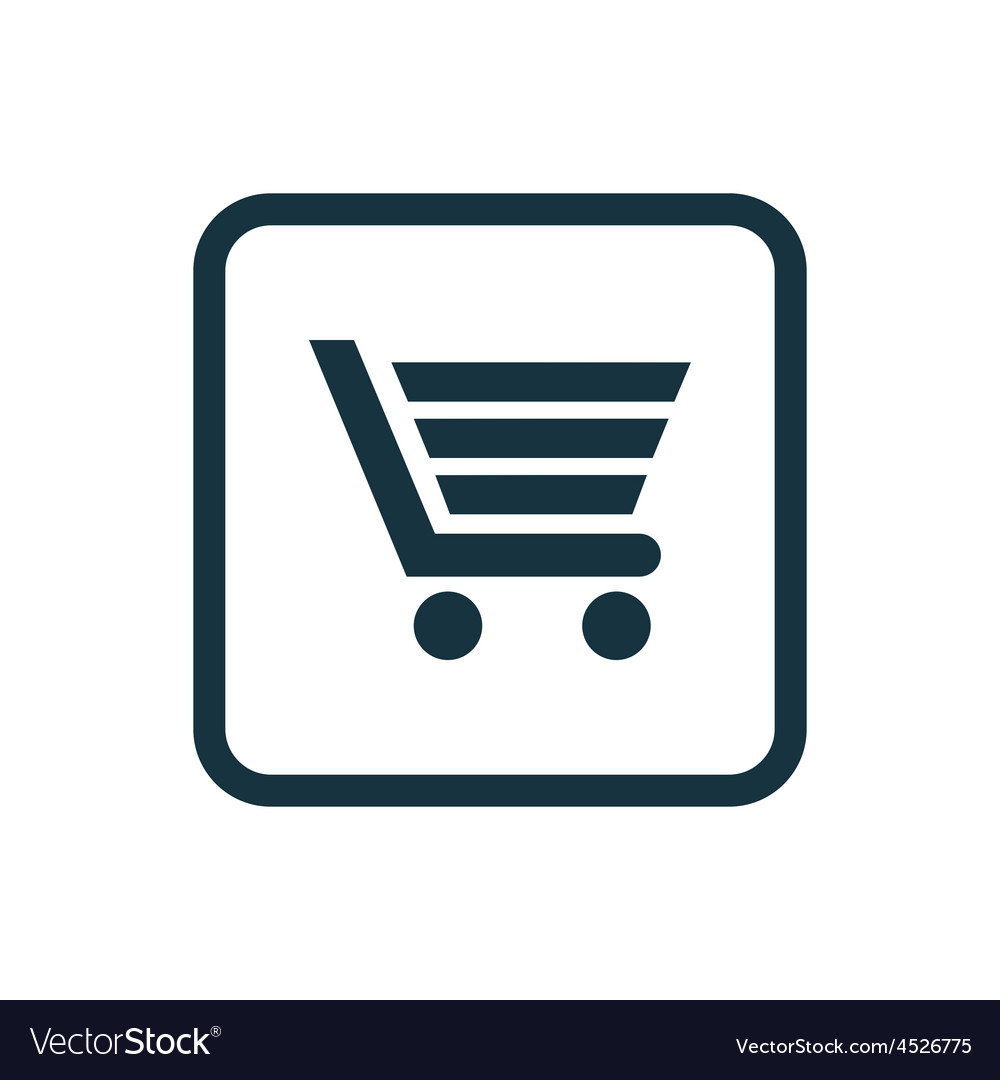 Shopping cart icon rounded squares button