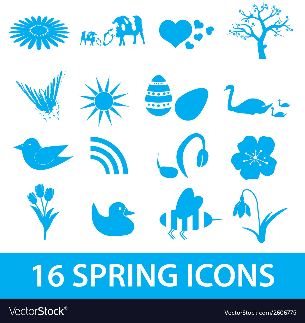 Spring icons set eps10