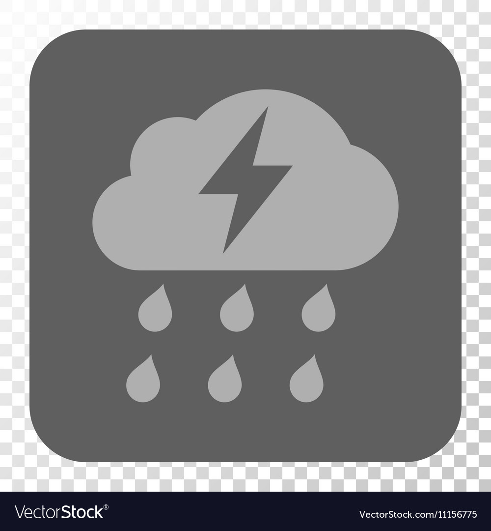 Thunderstorm rounded square button