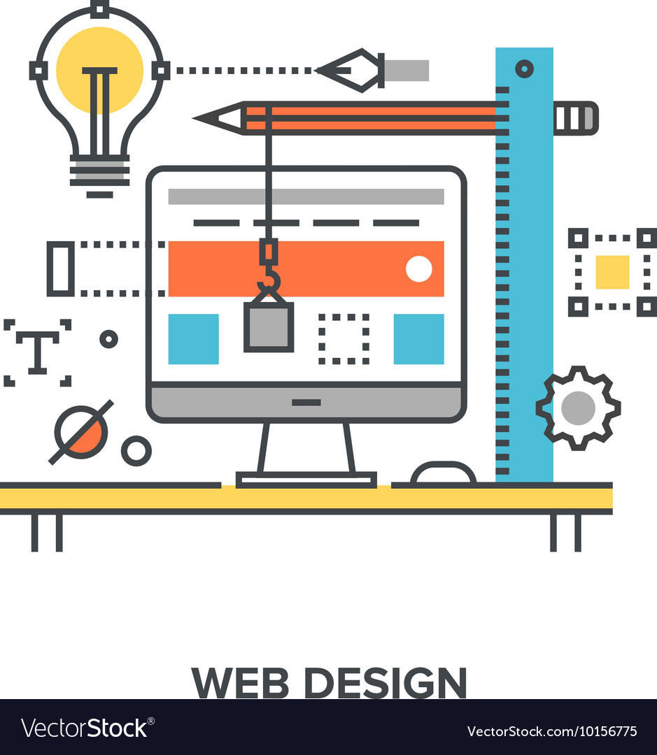 Web design concept Royalty Free Vector Image - VectorStock