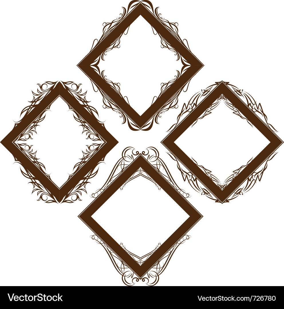 A set decorative frames Royalty Free Vector Image