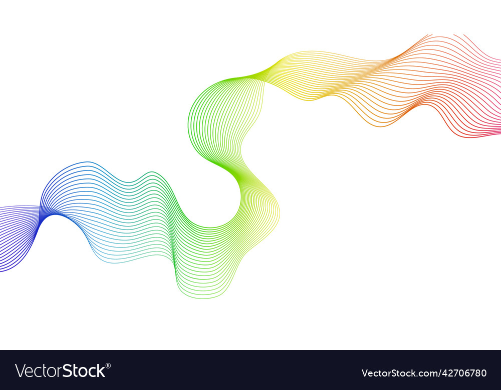 Abstract backdrop with wave gradient lines vector image Abstract backdrop with wave gradient lines