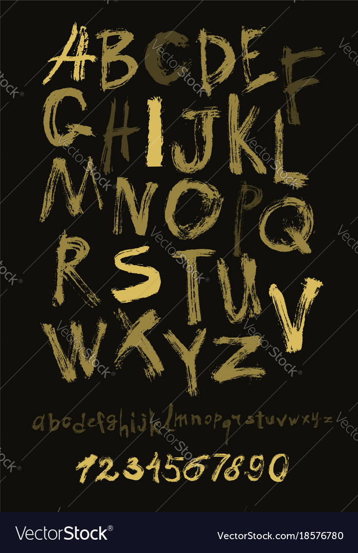 Alphabet letters lowercase uppercase and numbers