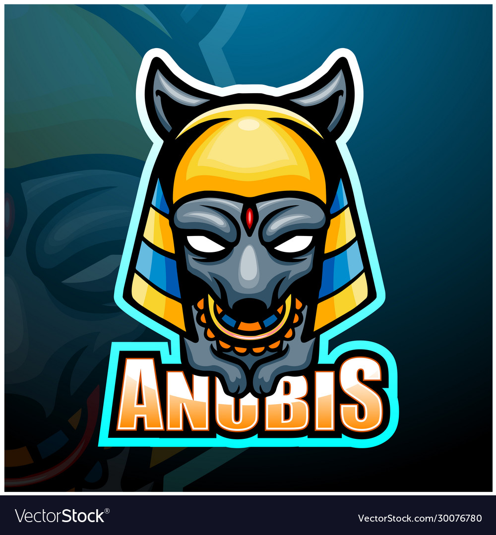 Anubis mascot esport logo design