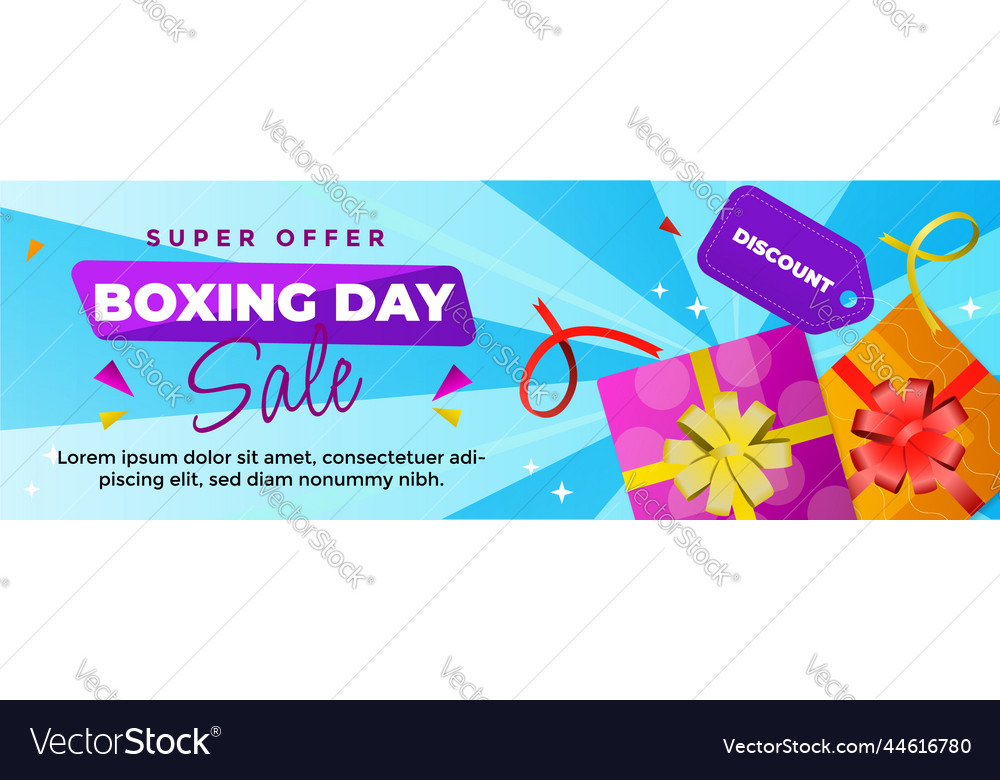 Boxing day big sale banner template realistic