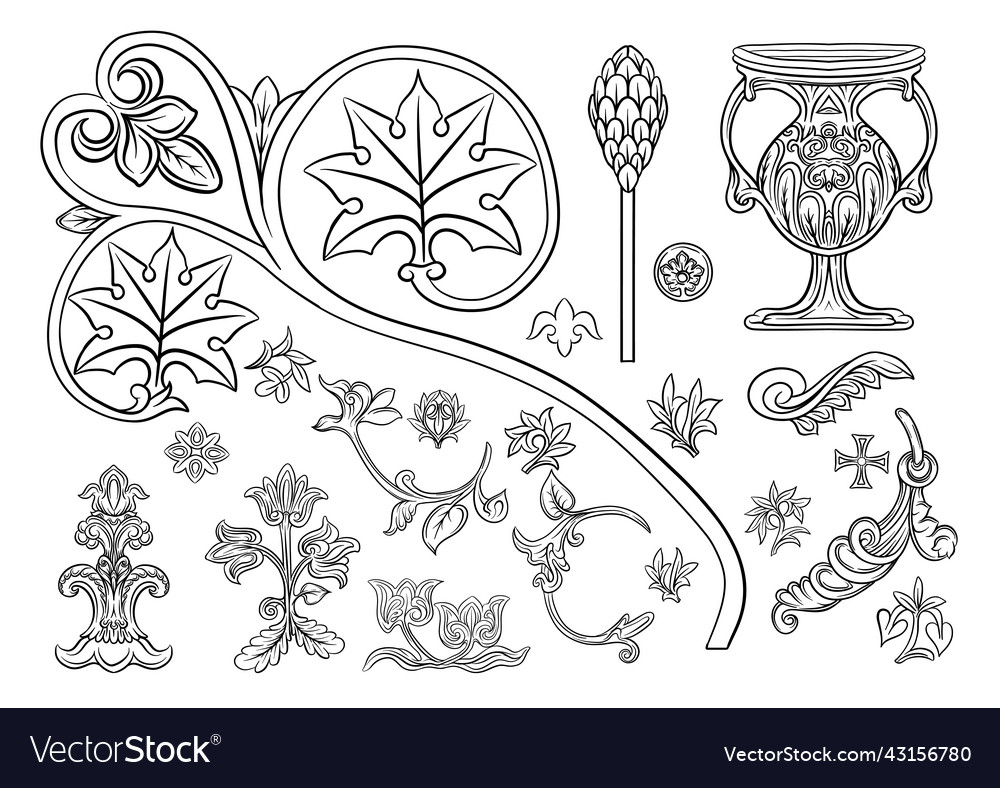 Byzantinische Motive Tiere & Blumen