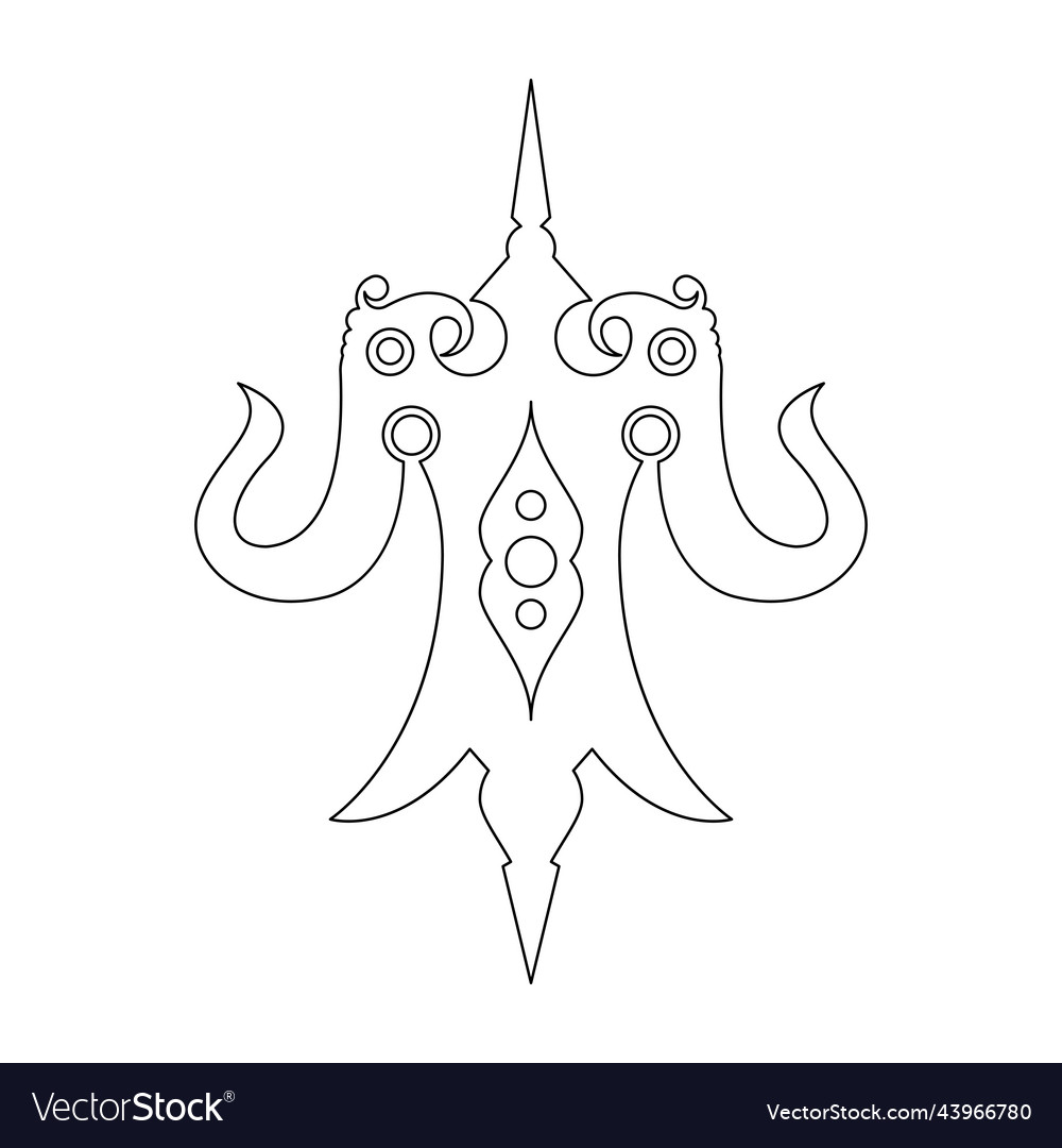 Dayak etnik design Royalty Free Vector Image - VectorStock