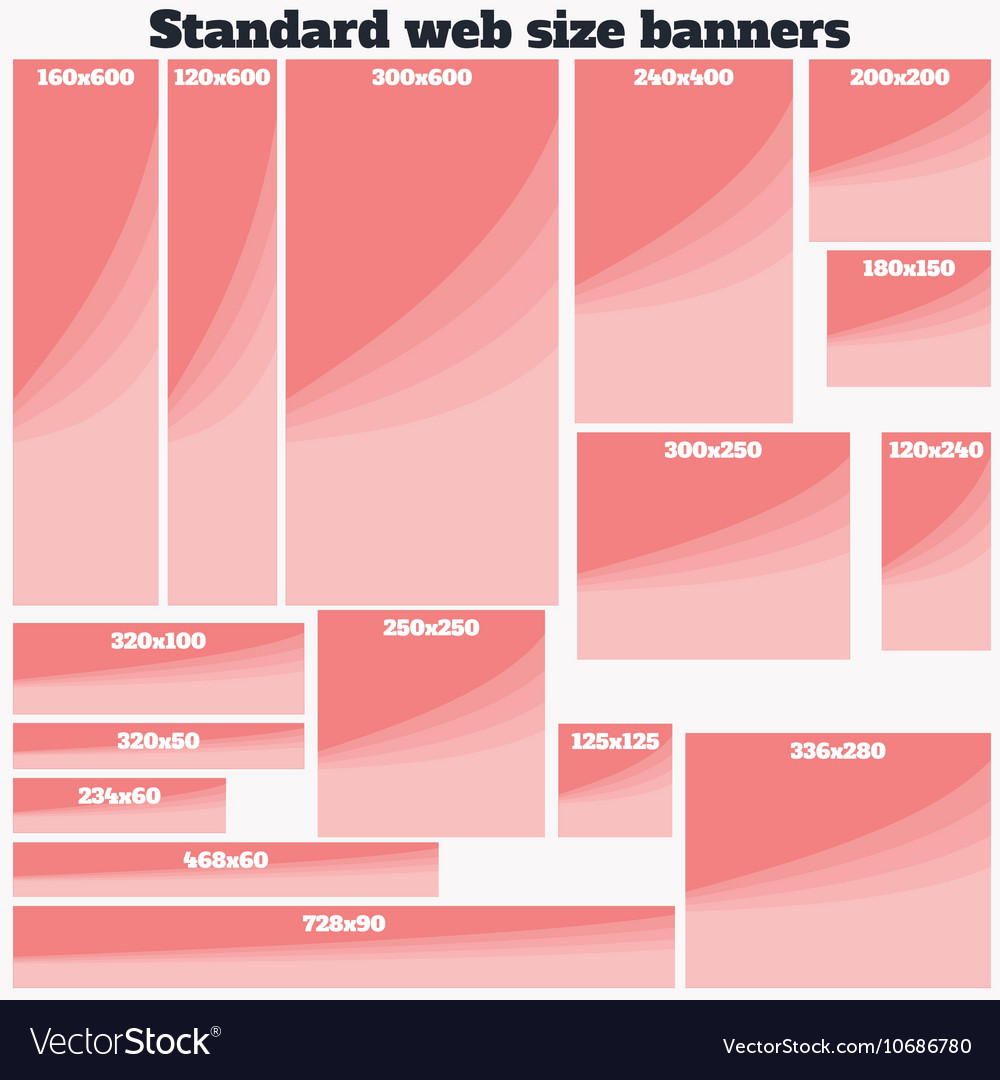 Empty box standard size web banners set