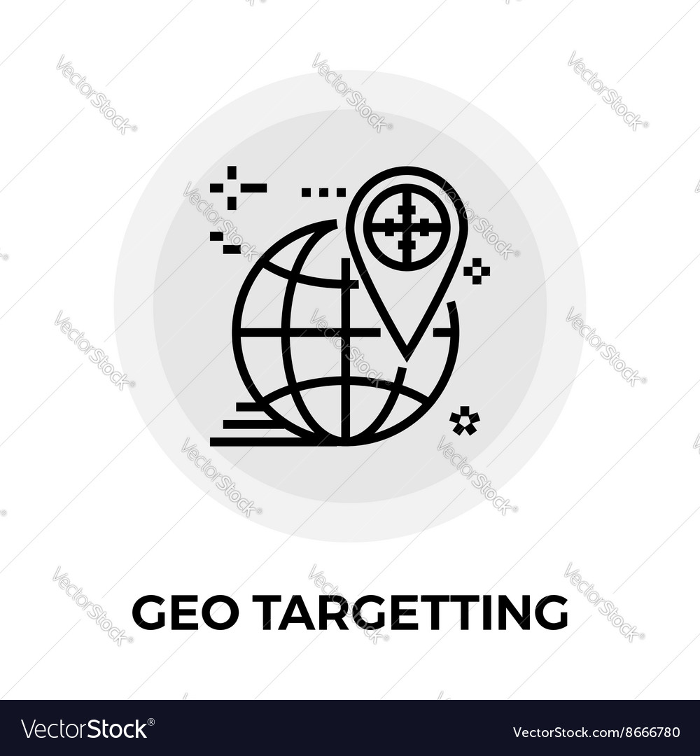 Geo targeting line icon