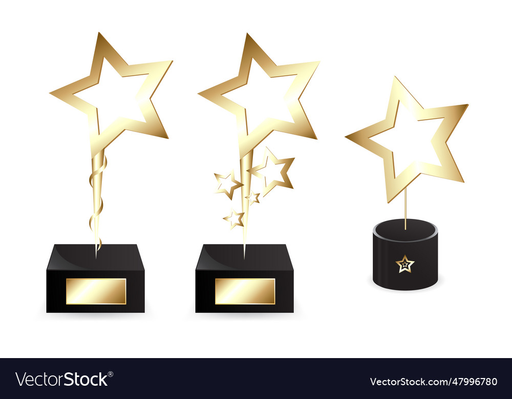 Golden awards Royalty Free Vector Image - VectorStock