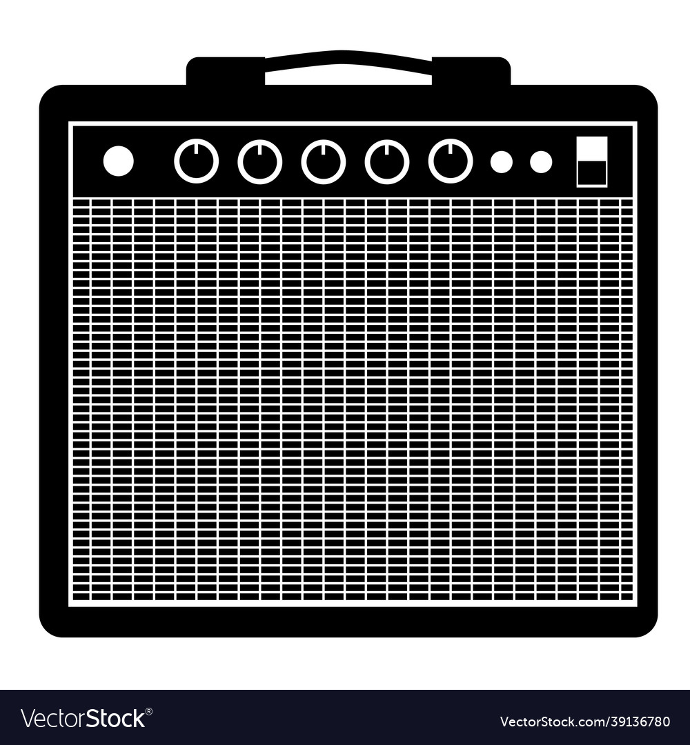 Guitar amplifier icon on white background