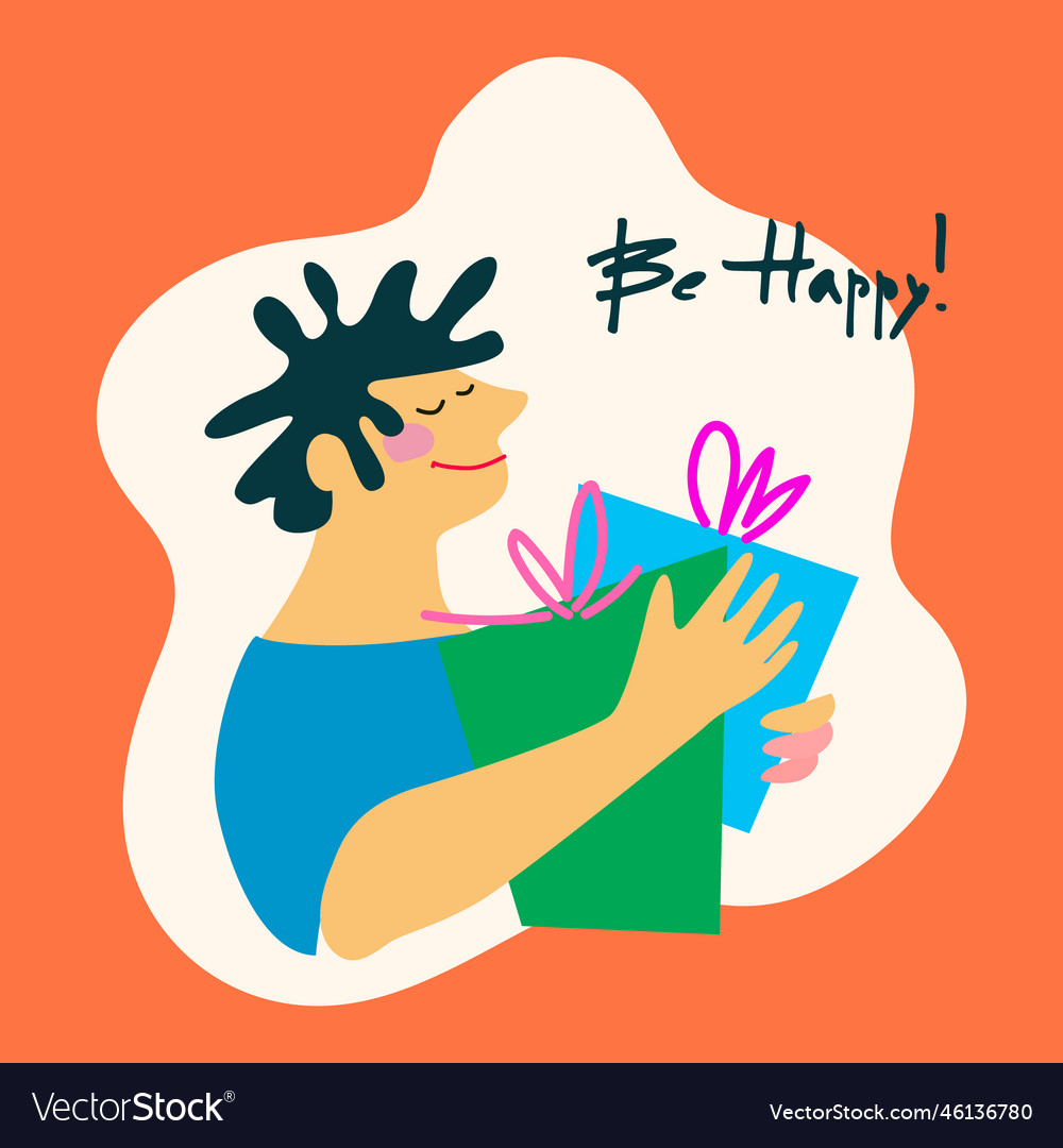 Happy birthday greeting card design young man Vector Image