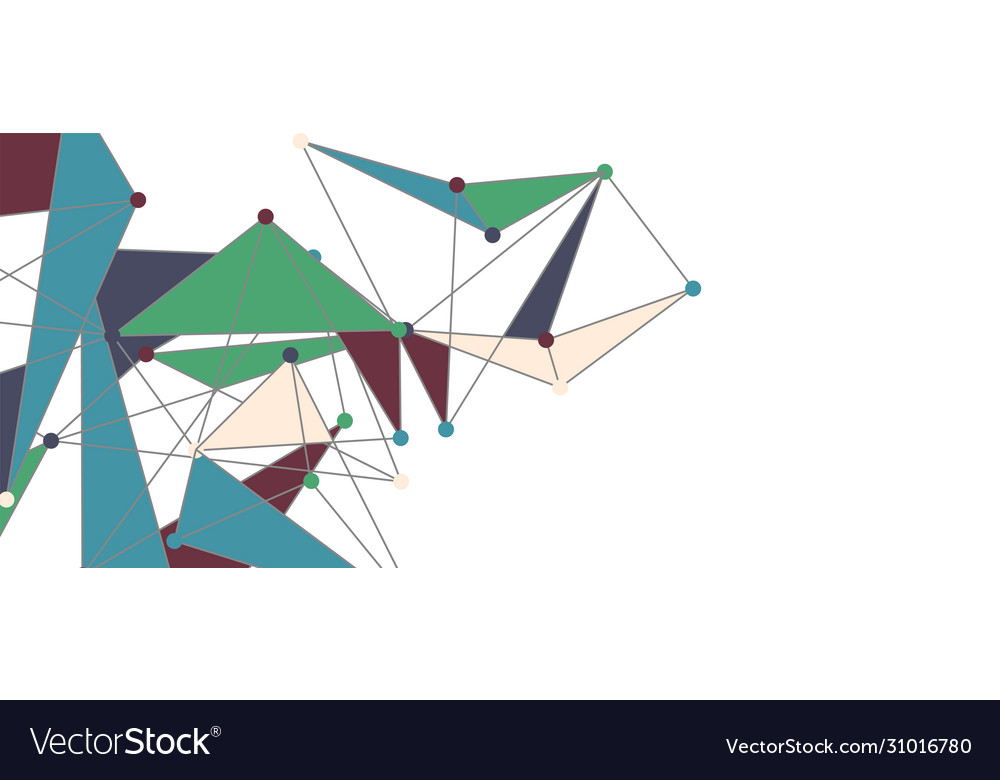 Line points connections triangular technology vector image Line points connections triangular technology