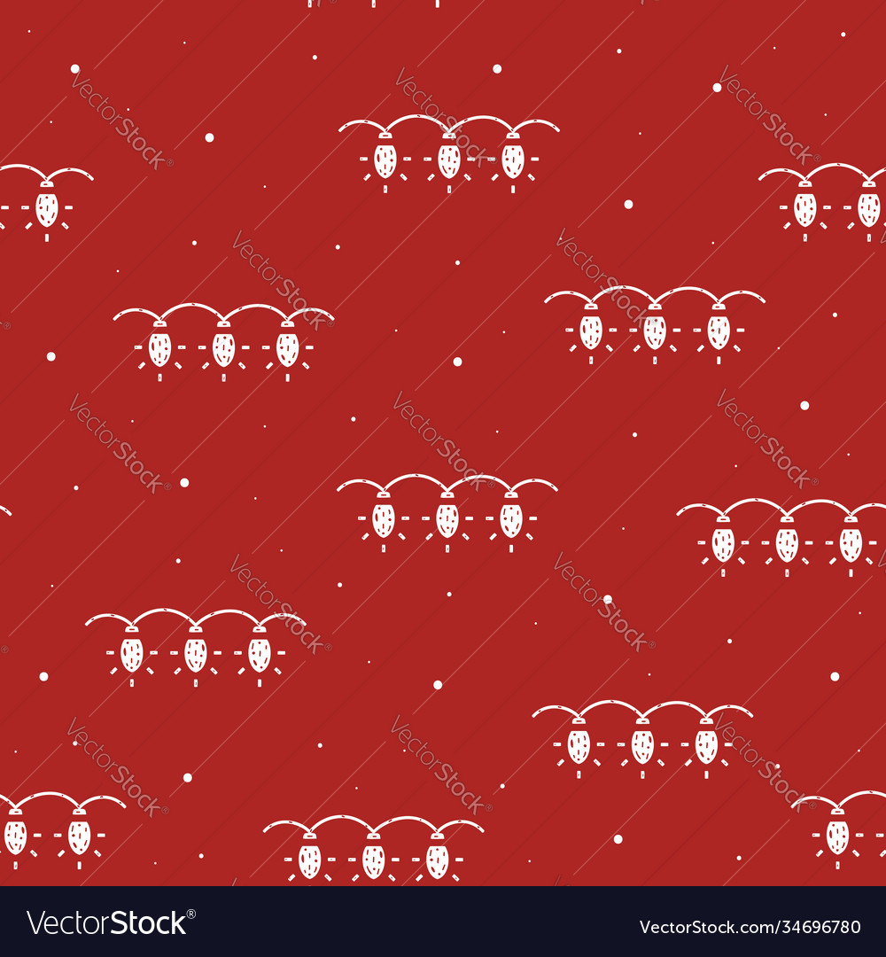 Seamless pattern garlands in flat style