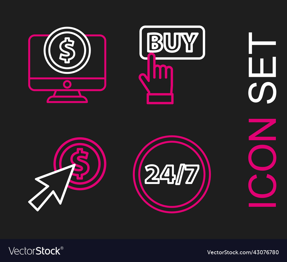 Set line clock 24 hours cursor and coin buy