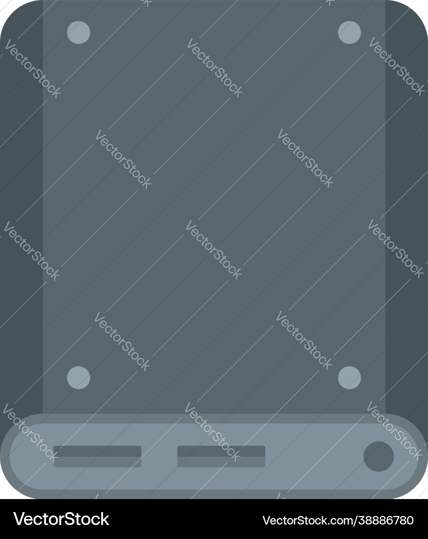 Storage ssd icon flat isolated Royalty Free Vector Image