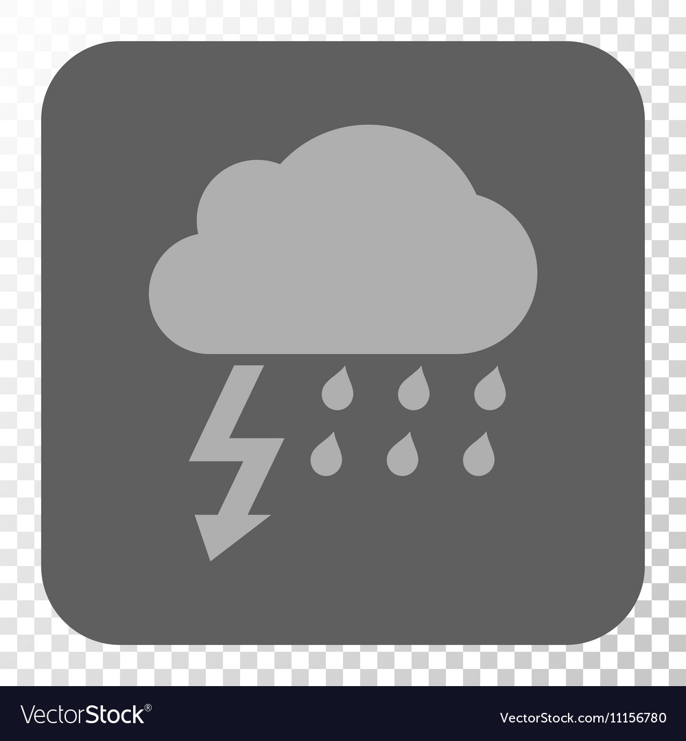 Thunderstorm rounded square button