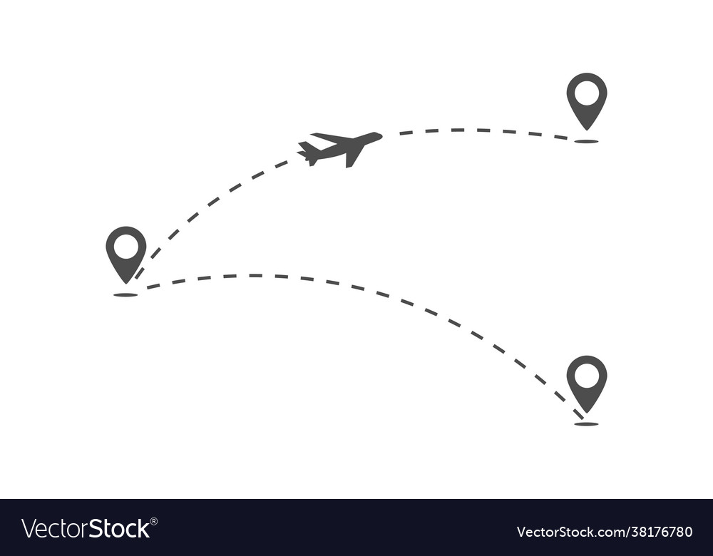 Trajectory flight routes aircraft