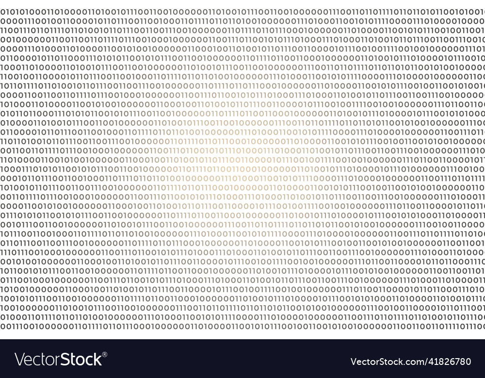 White background with binary code numbers vector image White background with binary code numbers