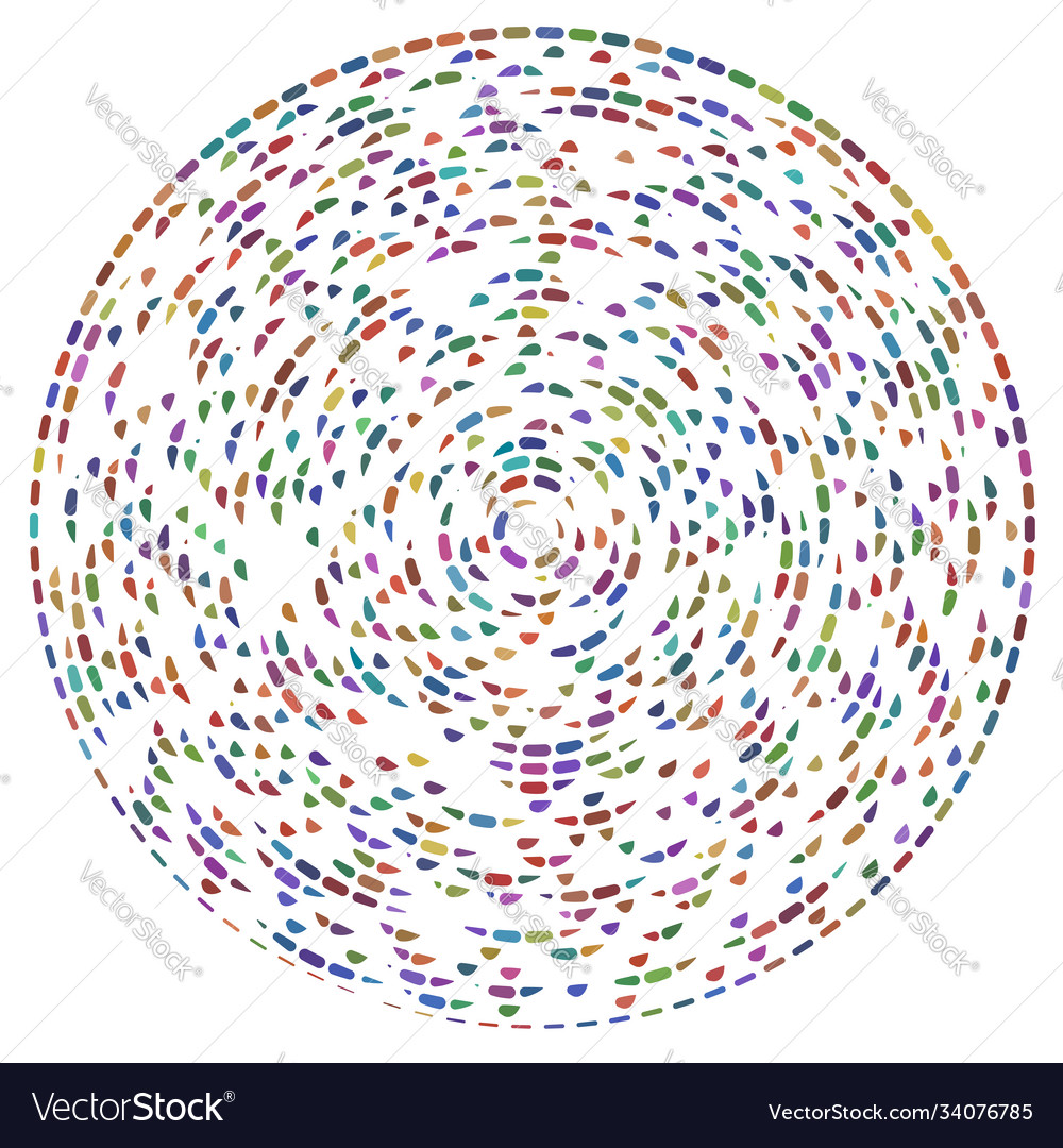 Abstract circular radial design element geometric