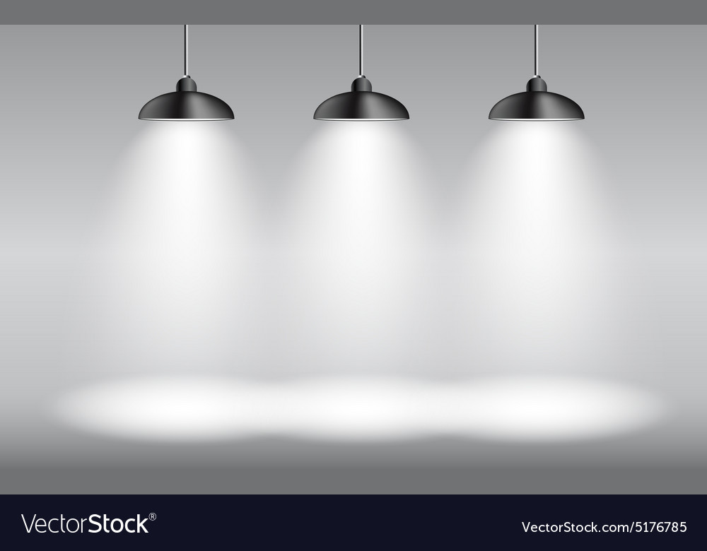 Background with lighting lamp empty space