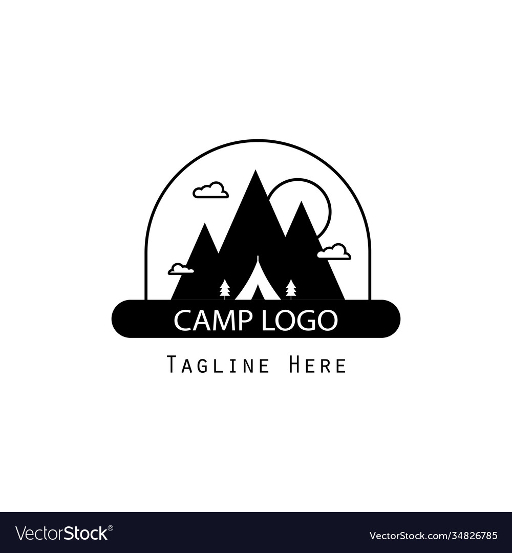 Camp logo concept modern design