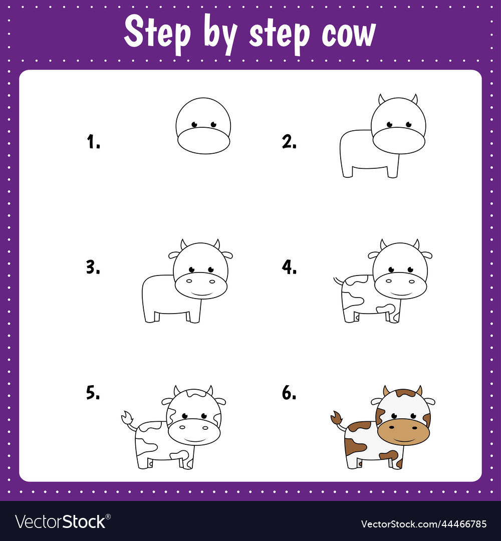 Educational worksheet for kids step Royalty Free Vector