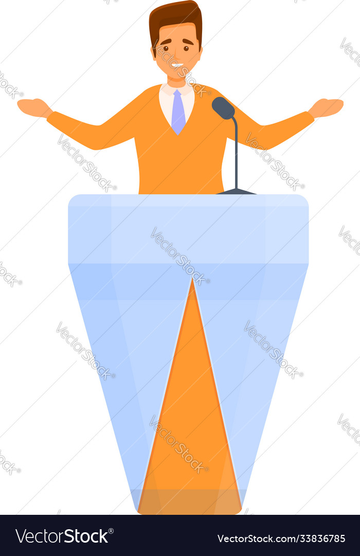 Election vote agitation speaker icon cartoon Vector Image